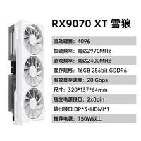 讯景 RADEON RX 9070 海外版 Pro 显卡 16GB 白色