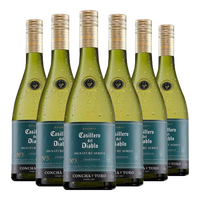 红魔鬼干露红魔鬼 珍藏霞多丽干白葡萄酒智利进口 节日送礼  6瓶