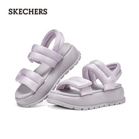 斯凯奇(Skechers)凉鞋女士夏季厚底百搭运动凉拖鞋女鞋外穿透气软底可颂鞋120043