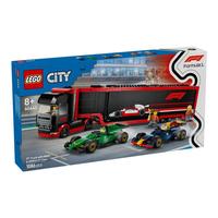 乐高 LEGO 城市系列 60445 F1卡车与红牛RB20和阿斯顿·马丁AMR24F1赛车