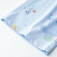 【100%纯棉】舒适圆领透气短袖七分裤儿童家居服套装男童睡衣
