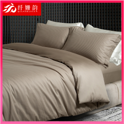 惟丽尚品 VILLYHOME 轻奢 100S长绒棉提花四件套 酒店商务风 被套床单床笠 高端床品三件套