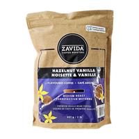 ZAVIDA榛子香草风味中度烘焙咖啡豆907g 阿拉比卡咖啡豆