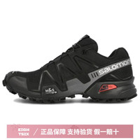 萨洛蒙（Salomon）Speedcross 3 户外运动 织物人造革 低帮跑步鞋 男女同款 黑色 黑色 38 2/3