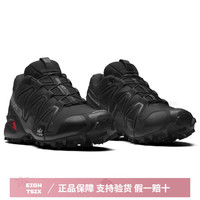 萨洛蒙（Salomon）Speedcross 3 户外运动 织物人造革 低帮跑步鞋 男女同款 黑色 黑色 43