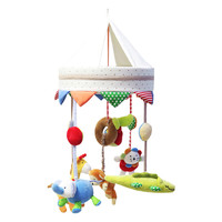 婴儿床铃布艺音乐旋转床头铃0-12个月床挂新生儿悬挂式床铃玩具