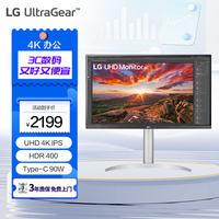 LG 27UP850N 27英寸 IPS FreeSync 显示器（3840×2160、60Hz、HDR400、Type-c 90W）