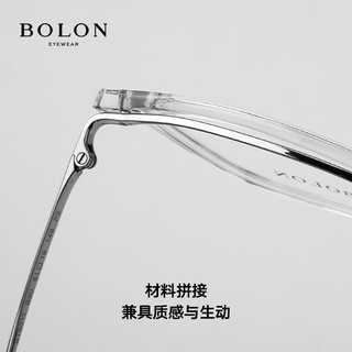  BOLON/暴龙 防蓝光 近视眼镜框 钛合金镜腿 防蓝光1.60镜片  银色/透明 1.60