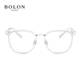  BOLON/暴龙 防蓝光 近视眼镜框 钛合金镜腿 防蓝光1.60镜片  银色/透明 1.60