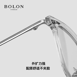  BOLON/暴龙 防蓝光 近视眼镜框 钛合金镜腿 防蓝光1.60镜片  银色/透明 1.60
