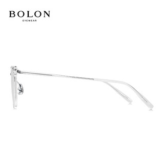  BOLON/暴龙 防蓝光 近视眼镜框 钛合金镜腿 防蓝光1.60镜片  银色/透明 1.60