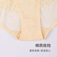 夏娃秘语 EVE‘S WHISPER内裤女纯欲风法式薄款透气舒适中腰性感蕾丝三角内裤 黑色 (E060) 1条 M