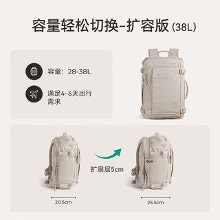 BAGSMART双肩包随行仓背包男士旅行出差大容量多功能商务休闲书包电脑包女 松石绿（扩容版 38L）