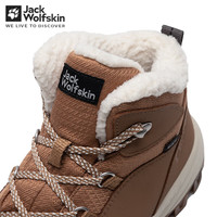 Jack Wolfskin狼爪徒步鞋女鞋秋冬户外抓地运动保暖加绒防水登山鞋4053581 4053581-5601/ 栗棕色 39