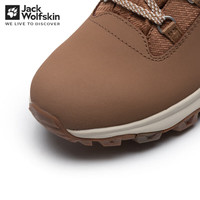 Jack Wolfskin狼爪徒步鞋女鞋秋冬户外抓地运动保暖加绒防水登山鞋4053581 4053581-5601/ 栗棕色 38