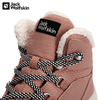 Jack Wolfskin狼爪徒步鞋女鞋秋冬户外抓地运动保暖加绒防水登山鞋4053581 4053581-2243/粉红色/白色 39