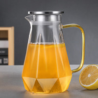 龙兮 NONXI'S 1500ml 钻石壶 耐高温玻璃水壶 大容量