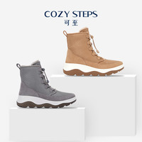 COZY STEPS可至冬季圆头蛇皮纹女式厚底雪地靴8083 39