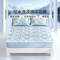 【可水洗凉席】沁爽可水洗凉感单人双人宿舍家用可折叠印花凉席