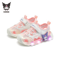 凯蒂猫 Hello Kitty 库洛米女童包头凉鞋2025夏季儿童发光鞋宝宝亮灯鞋 白/紫 29码