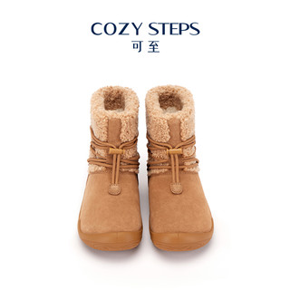 COZY STEPS可至冬季休闲系列时尚一脚蹬短靴女式厚底雪地靴8074 35