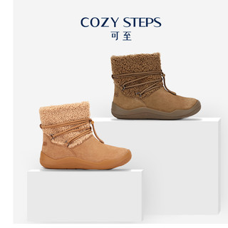 COZY STEPS可至冬季休闲系列时尚一脚蹬短靴女式厚底雪地靴8074 35