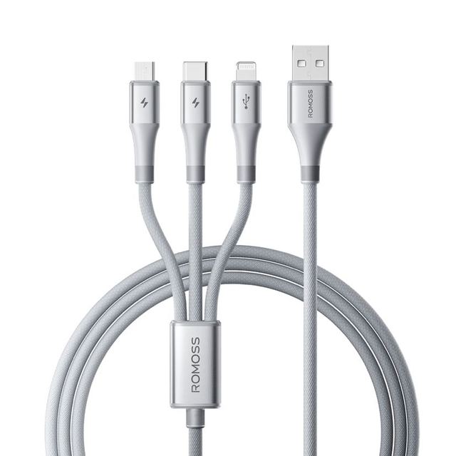 罗马仕 数据线三合一苹果Type-c 1.2米