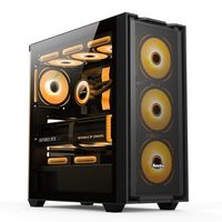 航嘉GX750C挑战者 钢化玻璃侧透台式电脑主机机箱游戏机箱（支持散热器限高165mm/360水冷/E-ATX主板） GX750C挑战者黑色 单机箱+WD750EVO小金牌【750W直出】