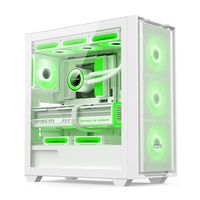 航嘉GX750C挑战者 钢化玻璃侧透台式电脑主机机箱游戏机箱（支持散热器限高165mm/360水冷/E-ATX主板） GX750C挑战者白色 单机箱+WD850K金牌全模组【额定850W】