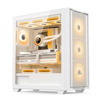 航嘉GX750C挑战者 钢化玻璃侧透台式电脑主机机箱游戏机箱（支持散热器限高165mm/360水冷/E-ATX主板） GX750C挑战者白色 单机箱+GX750金牌全模组【额定750W】