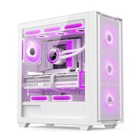 航嘉GX750C挑战者 钢化玻璃侧透台式电脑主机机箱游戏机箱（支持散热器限高165mm/360水冷/E-ATX主板） GX750C挑战者白色 单机箱+WD750EVO金牌【额定750W】