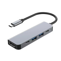 笔记本电脑HDMI高清投屏4K适用苹果macbook扩展坞typec拓展器USB3.0显示器U盘键盘鼠标air pro转换分线器mac