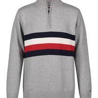 Hilfiger Boys 8 20 Signature Stripe 1 4 Zip Sweater