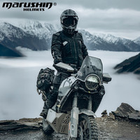 马鲁申碳纤维拉力盔摩托车越野盔L9+机车头盔男女四季双镜片全盔超轻 【锻造碳纤维】L9+升级款 3XL (60-62cm)