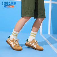 康博男童运动裤2025夏季中大童时尚百搭洋气外穿薄款潮流速干短裤 墨绿 170