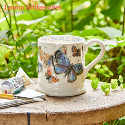 EMMA BRIDGEWATER 蓝色蝴蝶系列 中号马克杯 陶瓷釉下彩茶杯咖啡杯 颜色:蓝色