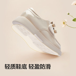 巴拉巴拉童鞋儿童小皮鞋公主鞋女童鞋子2025春秋新乐福鞋潮流鞋子 黑色90001 38码