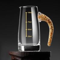 中式家用金箔白酒杯套装玻璃分酒器一口小子弹杯酒盅创意高档高端