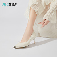 金佰川女鞋时尚百搭小白鞋厚底增高板鞋春夏透气凉鞋网面老爹鞋子 W24646210I29米色 35