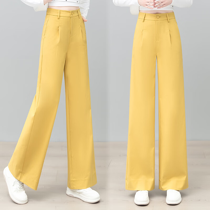  Qingqinghua/箐箐花 垂感直筒 女士阔腿裤