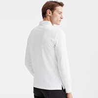 七匹狼长袖T恤男士纯色多色可选翻领时尚城市轻户外t恤男装保罗衫 803(本白) 3XL 185/100A