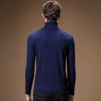 安东尼奥【软糯100%绵羊毛】纯羊毛衫男保暖中老年爸爸秋冬高领毛 ANSM15032-上青 3XL （190/104A）