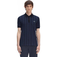 Fred Perry男士休闲POLO衫2025春季宽松格纹麦穗短袖潮9835 BLD/