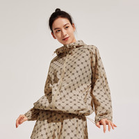 波司登 奥莱防晒衣女时尚潮流老花连帽防紫外线UPF80+外套 米底字母9384 M 165/88A