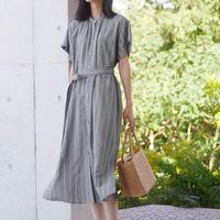 优衣库 UNIQLO 女装麻混纺休闲连衣裙短袖477621 477620 477308
