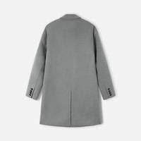 gxg.jeans男装2022年冬季绵羊毛潮流双面呢长款大衣 军绿 M 170