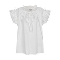 moussy 2025夏季新品法式浪漫风优雅飞飞袖宽松衬衫028ISA30-4101 010
