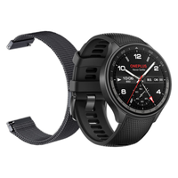 OnePlus 一加 一加手表 2 eSIM智能手表 46mm 陨石黑铝合金表壳 米兰尼斯磁吸表带 (北斗、GPS、血氧)