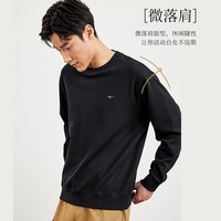 七匹狼卫衣男装衣服秋季时尚休闲长袖圆领挺括简约绣花男士上衣 704()1D1D50603031