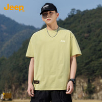 吉普（JEEP）短袖男士T恤夏季宽松圆领休闲衣服男装88N1 深灰色  XL 